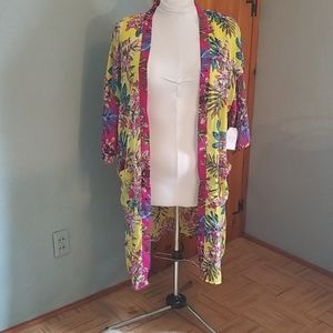 Floral Chiffon Kimono Cardigan